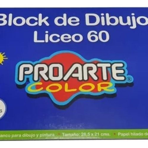 Pack X 10 Block De Dibujo Liceo 60 Proarte 20 Hojas