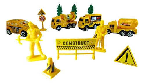 Doble Set De Construcción Y Policía 16 Piezas +  Regalo