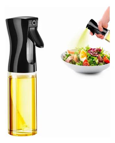 comprar Botella Pulverizador Dispensador De Aceite Y Vinagre En Spray Slim Company Rociador De Vidrio Atomizador De Cristal Aceitera Y Vinagrera 250 Ml Para Cocina, Aceite De Oliva Color Negro