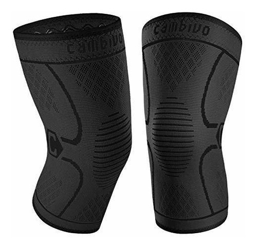 Cambivo 2 Pack Knee Brace, Compression Sleeve