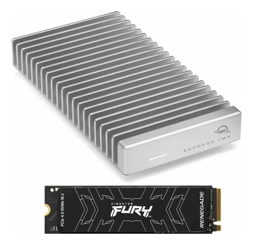 Unidade externa SSD Nvme Owc 1m2 Express 1TB Usb4 Thunderbolt Grey