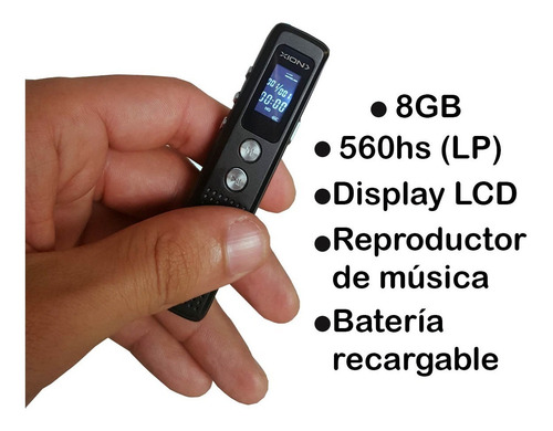 Imagen 2 de 6 de Grabadora De Voz Digital Periodística Xion 8gb