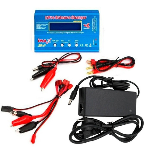 Tecneu Cargador De Baterías Lipo Imax B6 Con Adaptador Multicarga LiFe NiCd y NiMH
