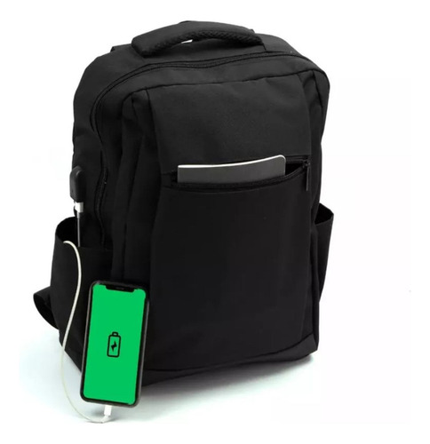 Mochila Wooch Personalização Passeio 15.6 Preta Cor Preto Desenho Do Tecido Lisa