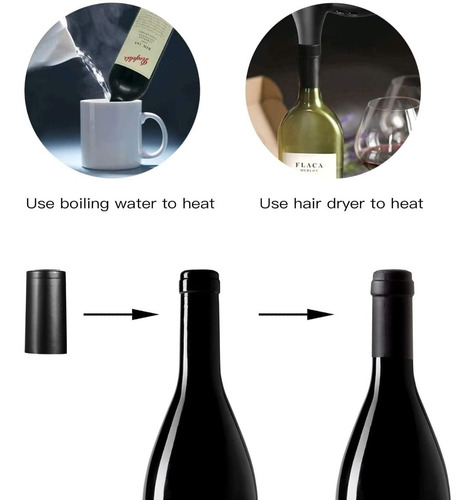 Imagen 3 de 4 de Cápsulas Termocontraíbles De Pvc Para Botellas De Vino