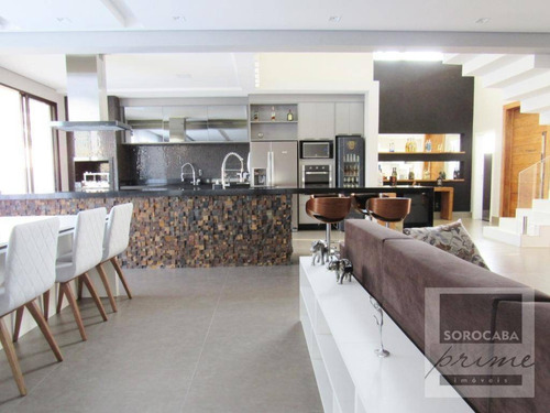 Imagem 1 de 30 de Espetacular Sobrado Com 4 Suítes À Venda, 368 M² Por R$ 2.100.000 - Alphaville Nova Esplanada Iii - Votorantim/sp, Próximo Ao Shopping Iguatemi. - So0154