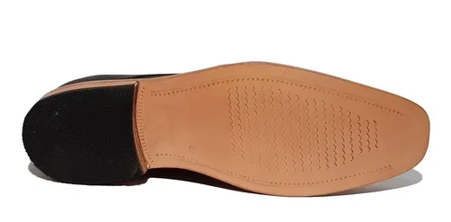 Zapatos Medina 980 100 Cuero Vestir En Punta Negro Marron