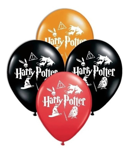 12 Globos Latex 12  Harry Potter  12 Pulgadas