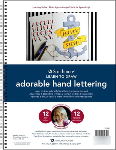 Libro Aprender A Dibujar Adorable Hand Lettering Strathmore