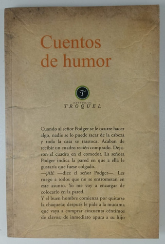 Cuentos De Humor - Troquel - Libro Usado 