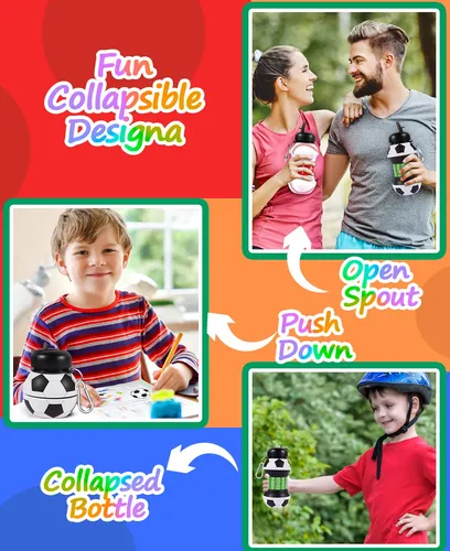 Botella De Agua Plegable Para Ninos Y Hombres, De 19 Onzas,
