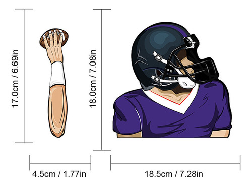 Pegatinas R Football Quarterback Para Limpiaparabrisas De Co