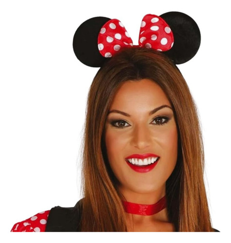 3 Diademas De Mimi Minnie Mouse Moño Rojo Fiesta