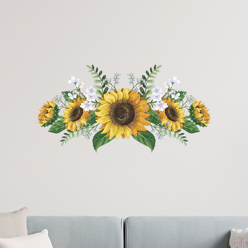 Pegatinas De Pared Para Pintar Girasoles, Dormitorio, Sala D