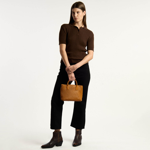 Chomba Mujer Kevingston Caly Manga Corta Slim Fit Ocre