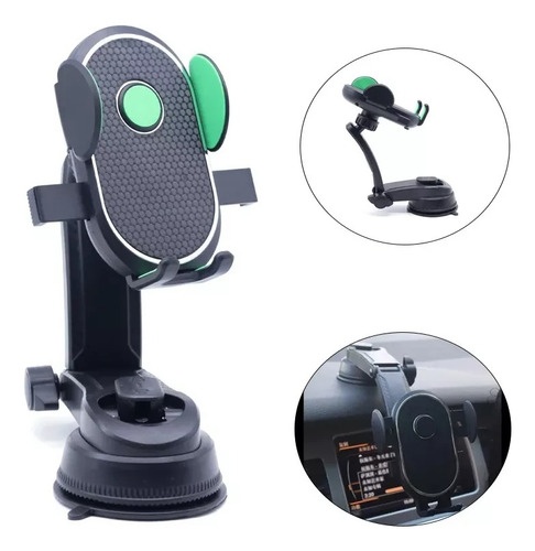 Soporte Celular Auto Tablero Sopapa Flexible Rotación De 360
