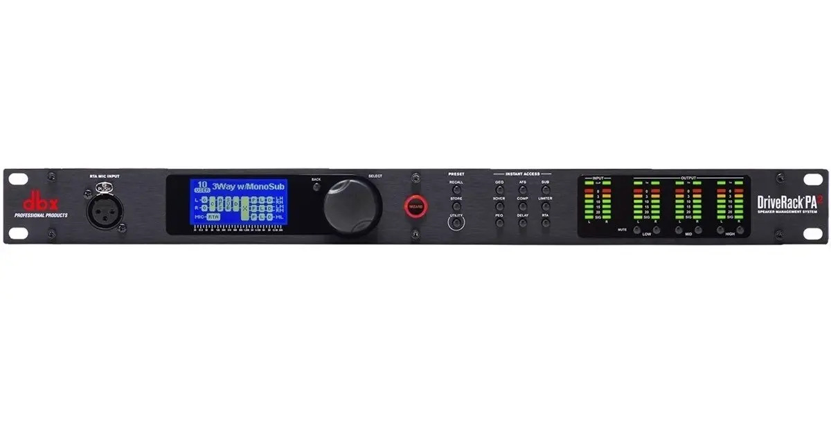 Processador de Áudio DBX DriveRack PA2 para Gerenciamento de Alto-Falantes