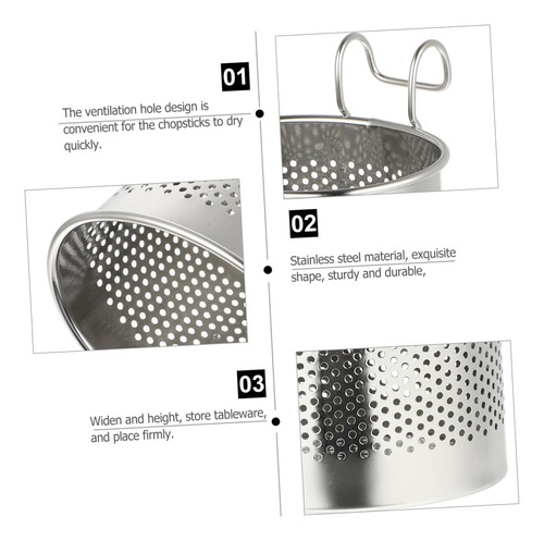 Soporte Colgante De Acero Inoxidable Para Palillos Y Utensil