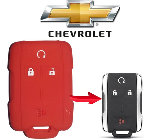 Imagen 2 de 5 de Protector Funda Silicona Llave Chevrolet Silverado