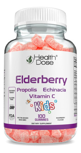 Gummy Vitamins Health Dose Saúco Sambucus Kids, 100 Unidades