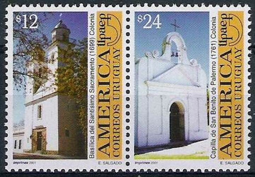 Tema América Upaep - Edificios - Uruguay - Serie Mint