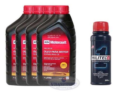 Kit 4 Litros Óleo Motorcraft 5w30 New Fiesta E Militec