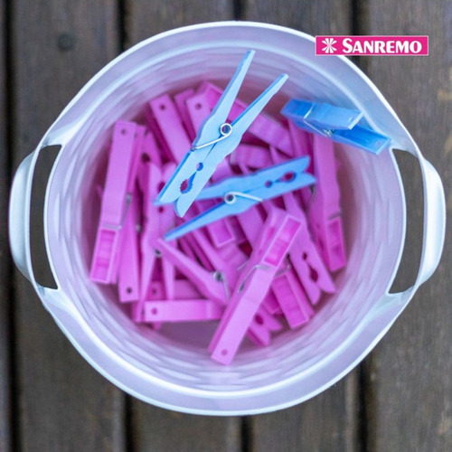 Kit Pregador Roupas Resistente Plástico Oba 12 Un Sanremo
