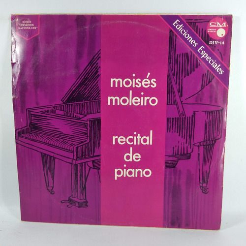 Lp Moises Mleiro Recital De Piano Disco Excelente Condicion