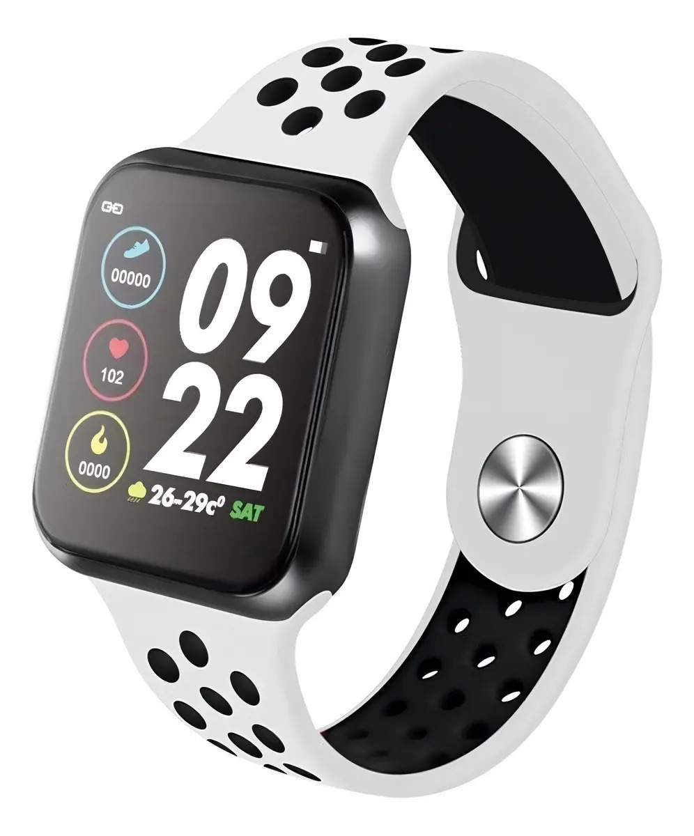 Relógio Inteligente Touch Whats Troca Pulseira Caixa Branco Pulseira Branca