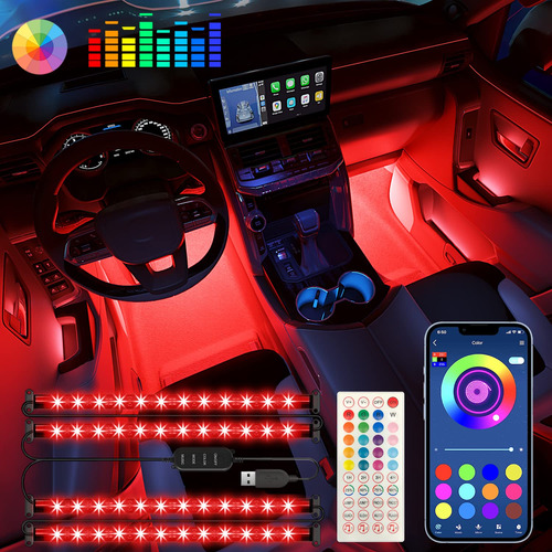 Keepsmile Luz Interior Para Automovil Accesorio Control Rgb