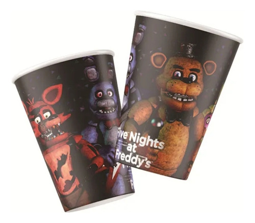 Pack De 10 Vasos Diseño Five Nights At Freddy's - Fnaf 