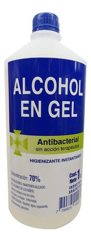 Alcohol En Gel X 1 L Merclin Antibacterial Sanitizante Mm