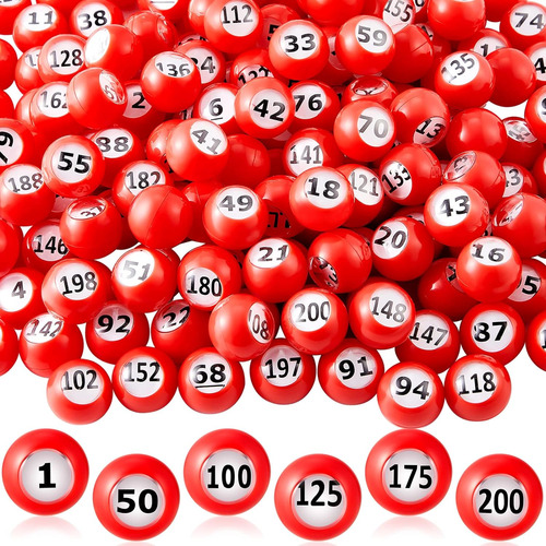 Bolas Para Tombola De Bingo Liliful Balls Number Set 1-200