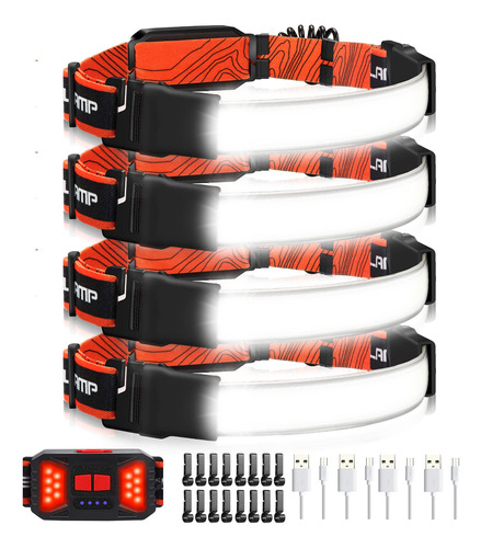 Ligera De Lampara Led, 1000lm 230 ° Luz De Cabeza Recargable