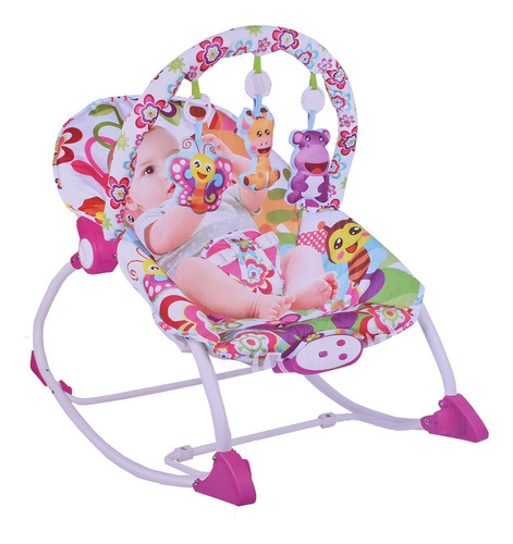 Silla Mecedora Bebe Con Música Y Vibración 18 Kg Color Rosa