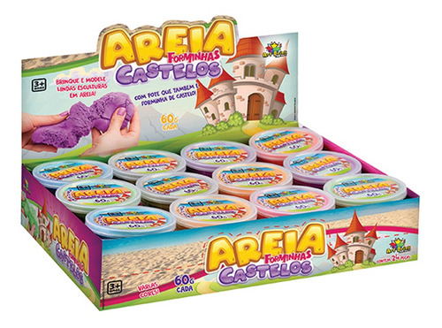 Imagem 8 de 9 de Massa Areia Pote Forminha Castelo Com 60 Gramas Brinquedo