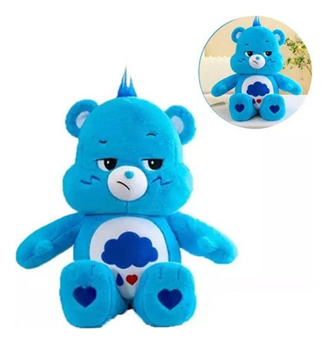 Peluche De Oso Cariñoso Gruñón Azul De 27 Cm