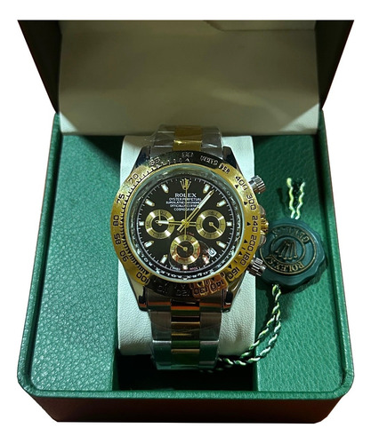 Reloj Rolex Daytona Cosmograph - Dos Tonos Plateado Y Dorado Dorado Negro (Reacondicionado)