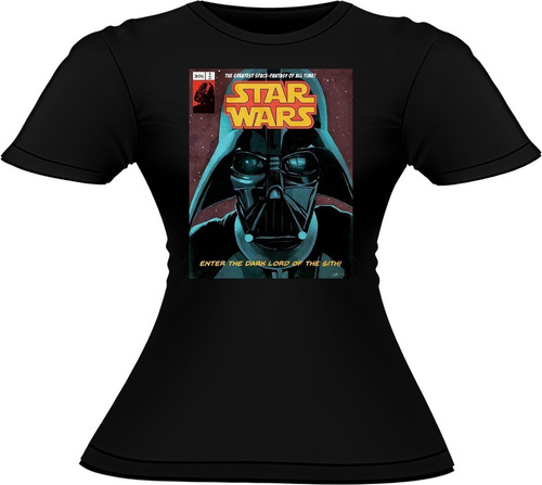 Polera Mujer Algodón Darth Vader Star Wars Dc Comics