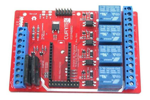 Tarjeta De Relevadores Para Arduino Pro Micro Mini 4 Canales
