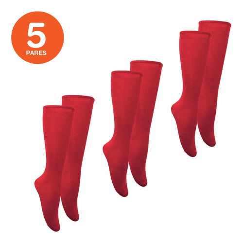 Calcetín Mujer Bamboo Diabético Rojo Mike`s Pack 5