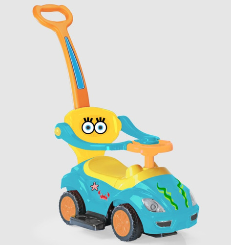 Carrinho De Passeio Mega Car Com Empurrador Bob Mar Homeplay