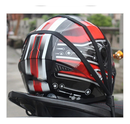Imagen 2 de 6 de Elástico Porta Casco Porta Equipaje Para Moto Soga Elástica