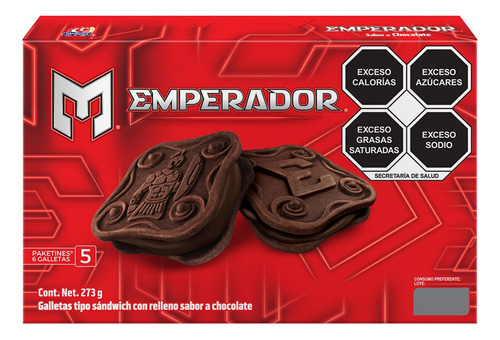 3 Pzs Gamesa Galletas Chocolate Emperador 273gr