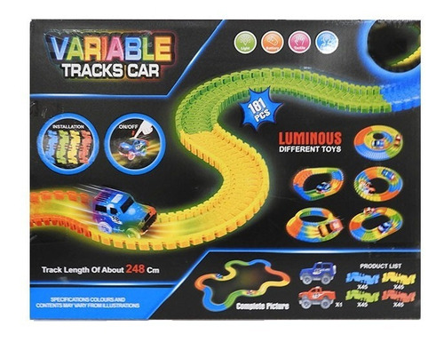 Pista Flexible Con Luz 181 Pcs + 1 Auto 1830831