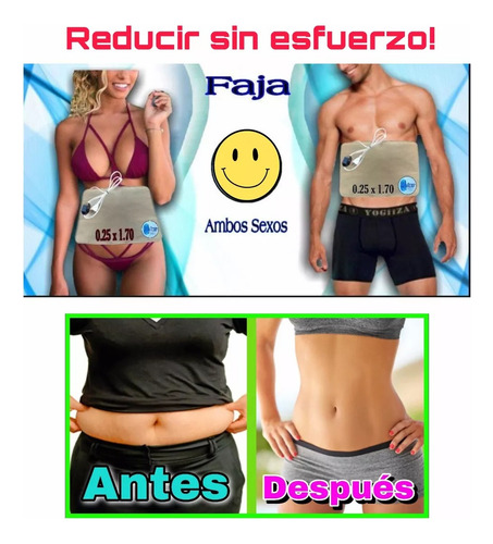 Faja Termica Para Adelgazar Electrica 25cm Ancho Aleatorio Único