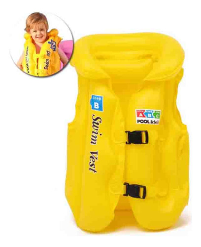 Chaleco Salvavidas Inflable Para Niños, Piscina Y Playa