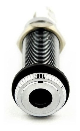 Jack Tubular 6.5 Mm Para Guitarra Acustica O Bajo Cromado