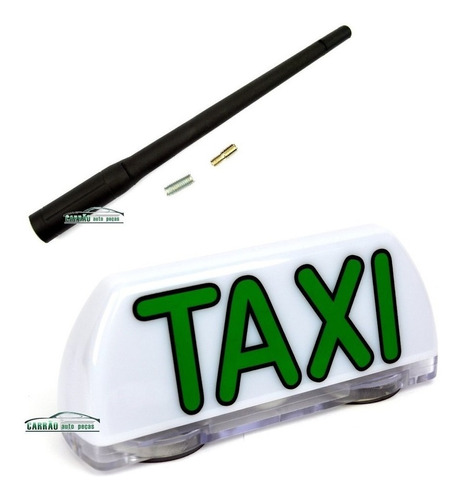 Luminoso De Taxi Led + Haste Antena De Teto.