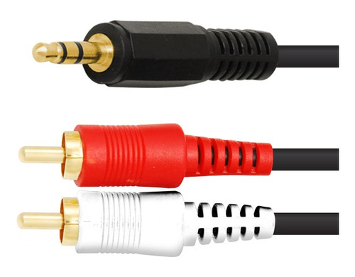 Cable Plug 3,5 Mm A 2 Plug Rca De 3.50 Mts. Kapton, Ca-1472g